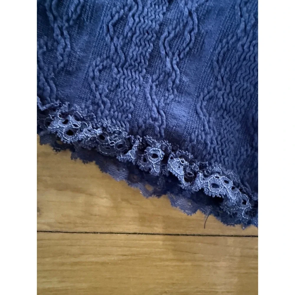 Edikted navy‎ blue Lacy Stretch Cotton Knit Camisole